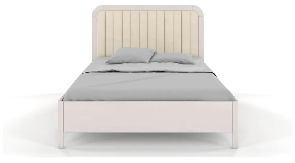 Бяло/бежово двойно легло 160x200 cm от масивен бук Modena – Skandica