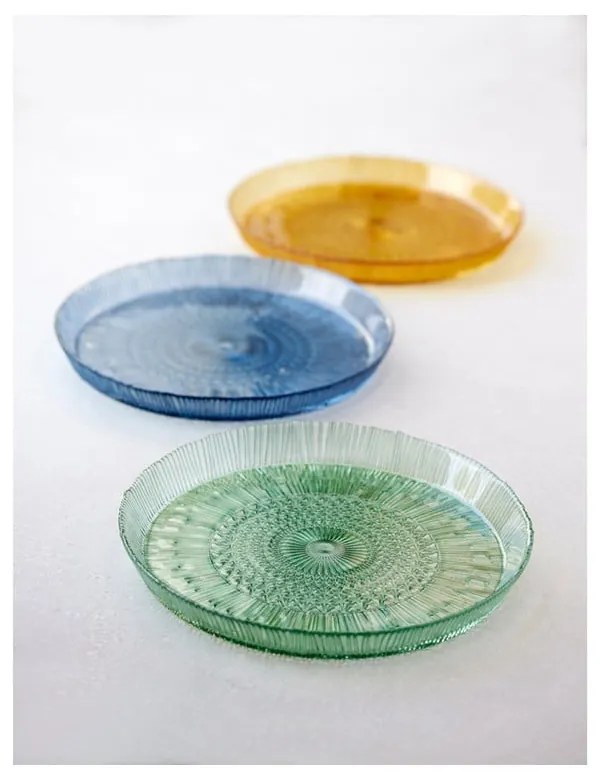 Зелена стъклена чиния за сервиране ø 30 cm Kusintha - Bitz