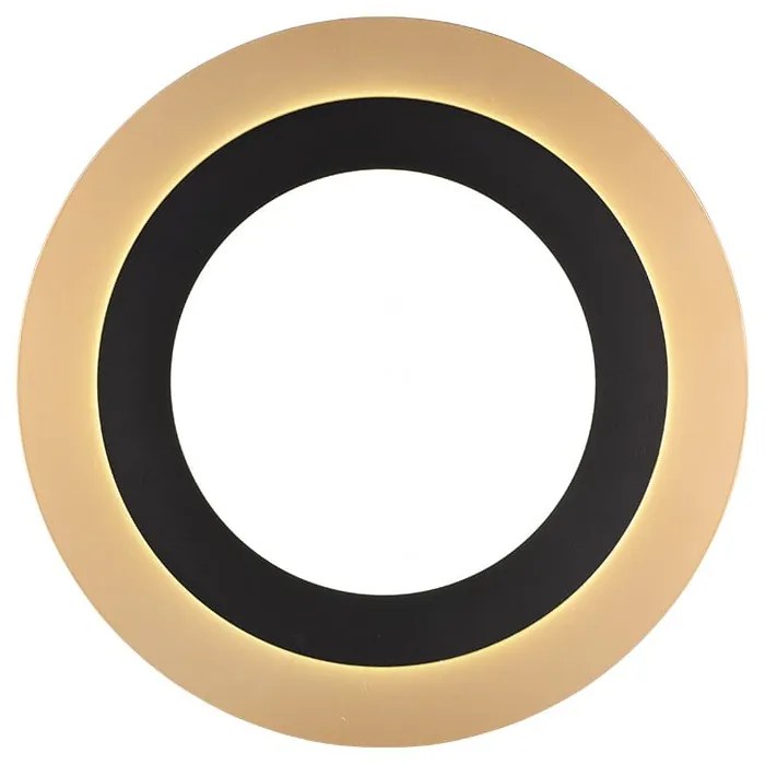 LED осветително тяло за таван с възможност за димиране в черно и златисто ø 45 cm Morgan - Trio