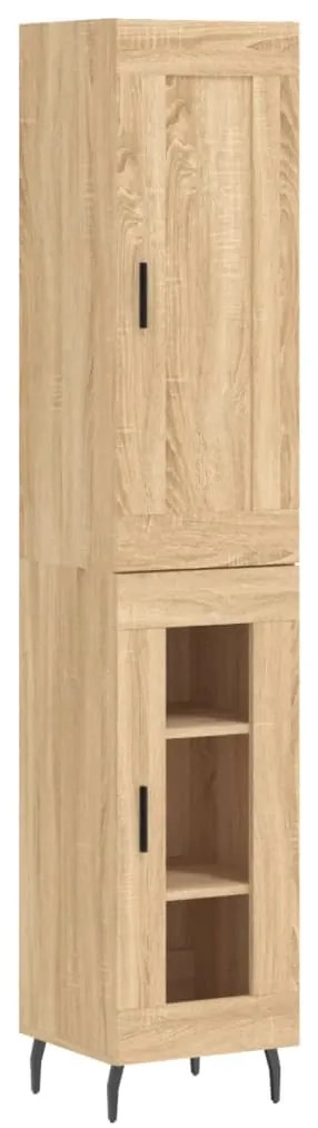 3200404 vidaXL Висок шкаф, сонома дъб, 34,5x34x180 см, инженерно дърво