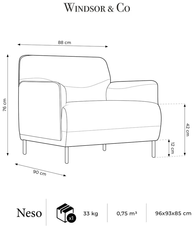 Бежов фотьойл Neso - Windsor &amp; Co Sofas