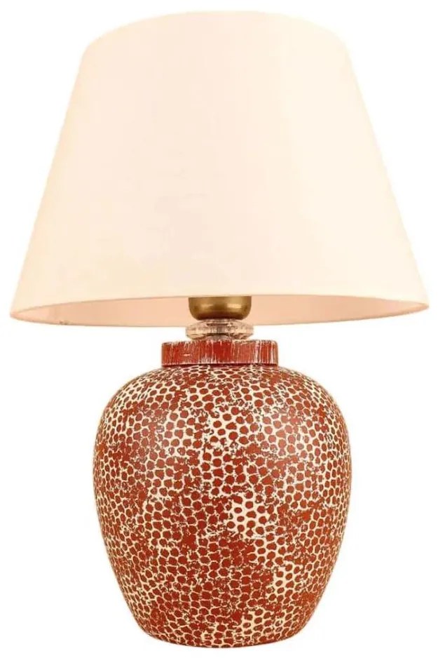 Настолна лампа RAMZES 1xE27/40W/230V кремава/червена
