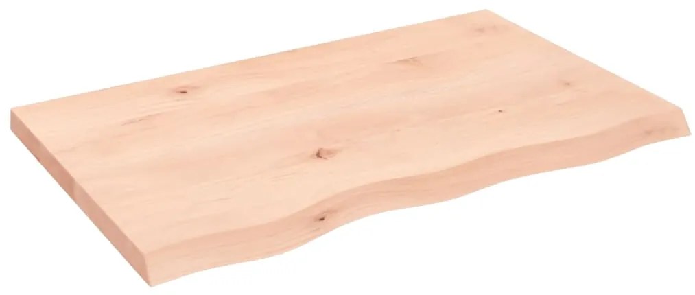 3156294 vidaXL Плот за маса, 80x50x(2-4) см, необработен масивен дъб