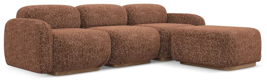 Оранжев/кафяв модулен ъглов диван (променлив) Ailani – Makamii