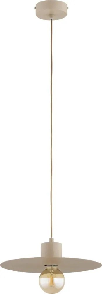 Пендел на кабел EMELI 1xE27/15W/230V бежов