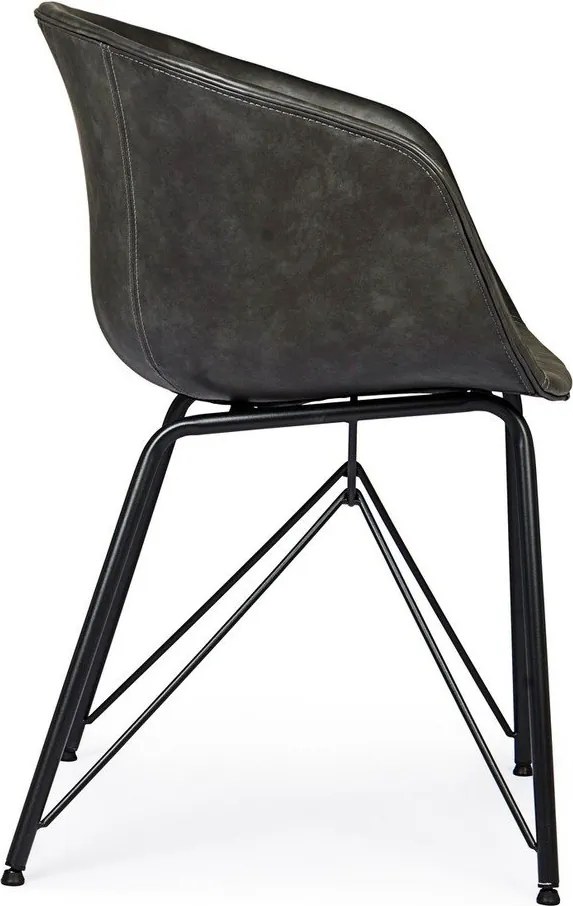 Тъмносив тапициран трапезен стол Warhol – Bizzotto