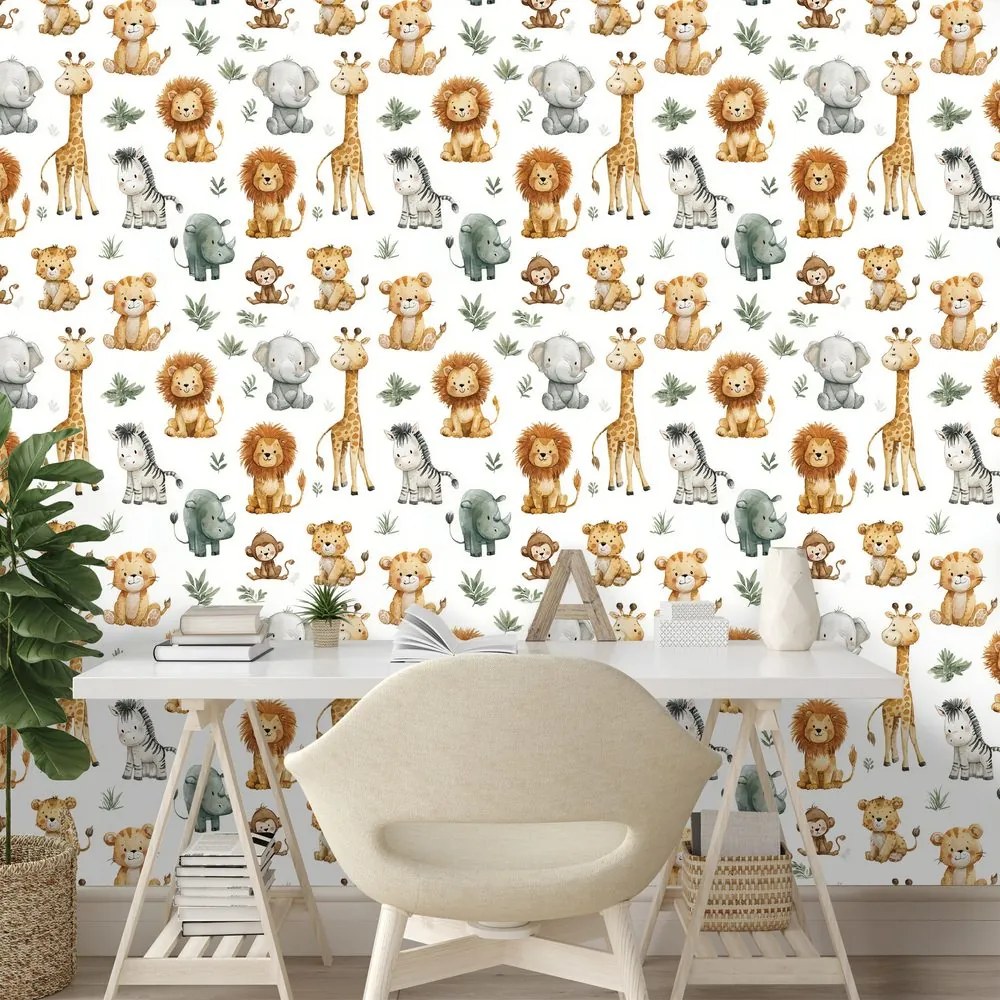 Самозалепващ тапет – Сладки сафари животинки