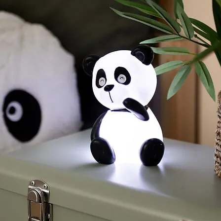 Детска нощна лампа с батерии atmosphera Panda, 14 см