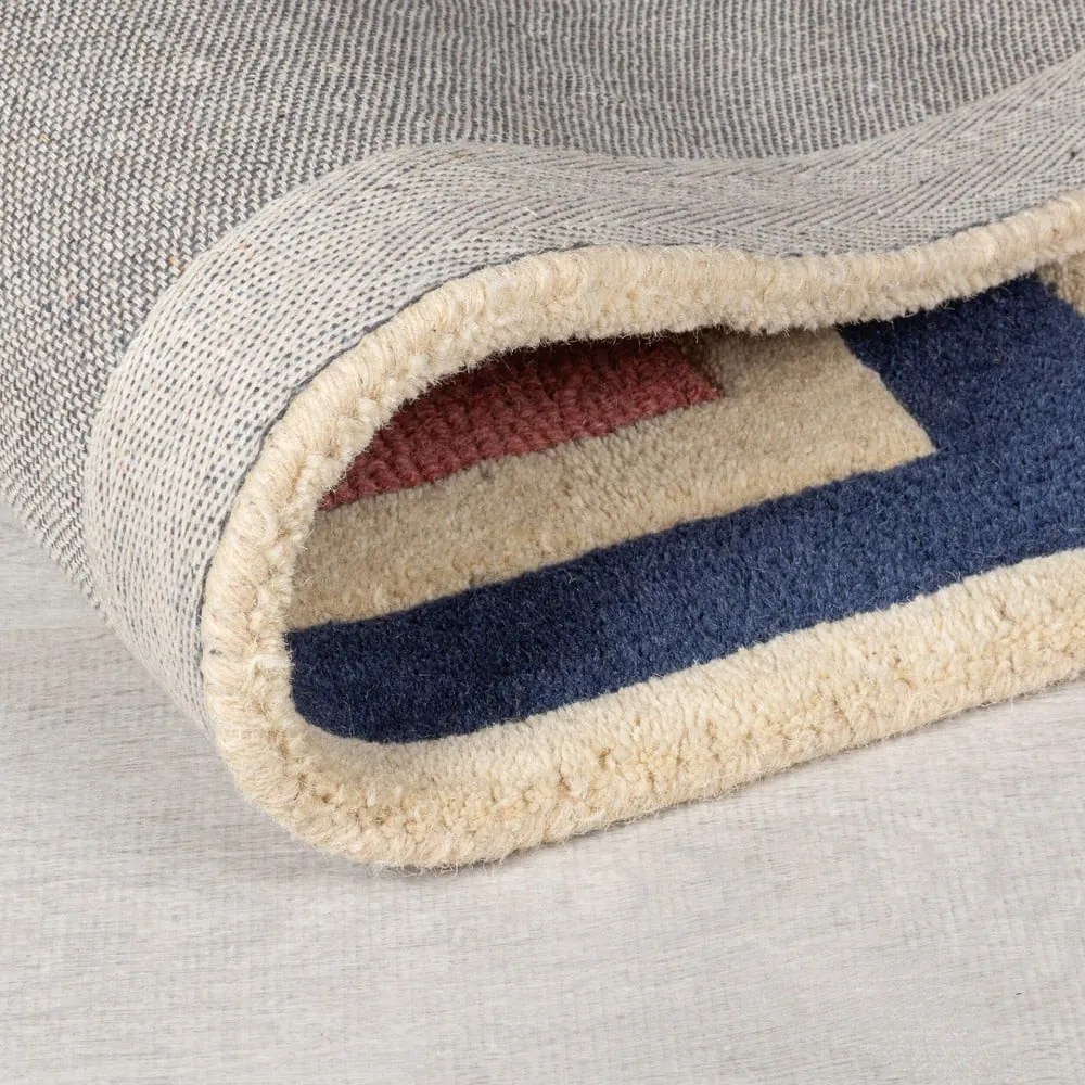 Ръчно изработен вълнен килим 120x170 cm Retro Blocks – Flair Rugs