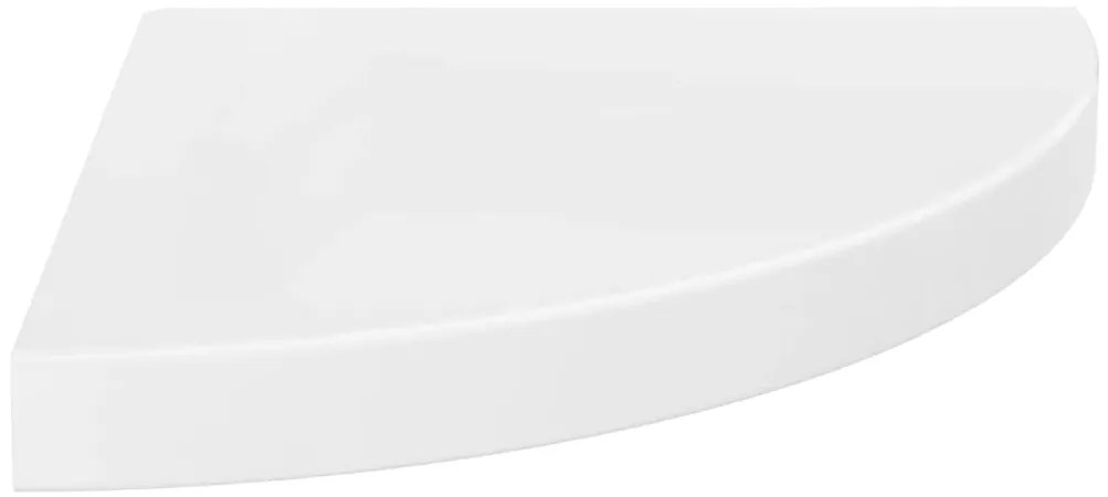 323907 vidaXL 323907 Floating Corner Shelf High Gloss White 35x35x3,8 cm MDF