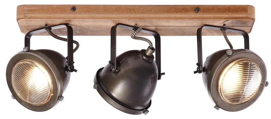 Brilliant - Точково осветително тяло CARMEN WOOD 3xGU10/5W/230V кафяво