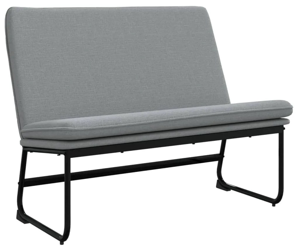 351321 vidaXL Пейка, светлосива, 100x75x76 см, плат