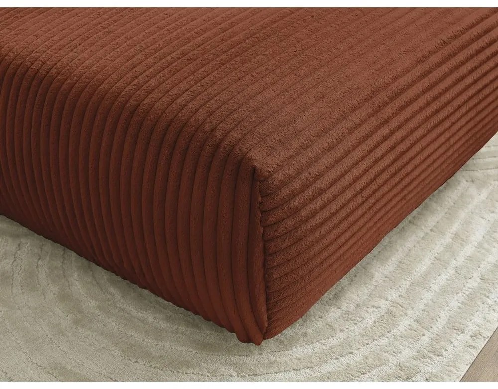 Табуретка от рипсено кадифе в тухлен цвят Lucien – Bobochic Paris