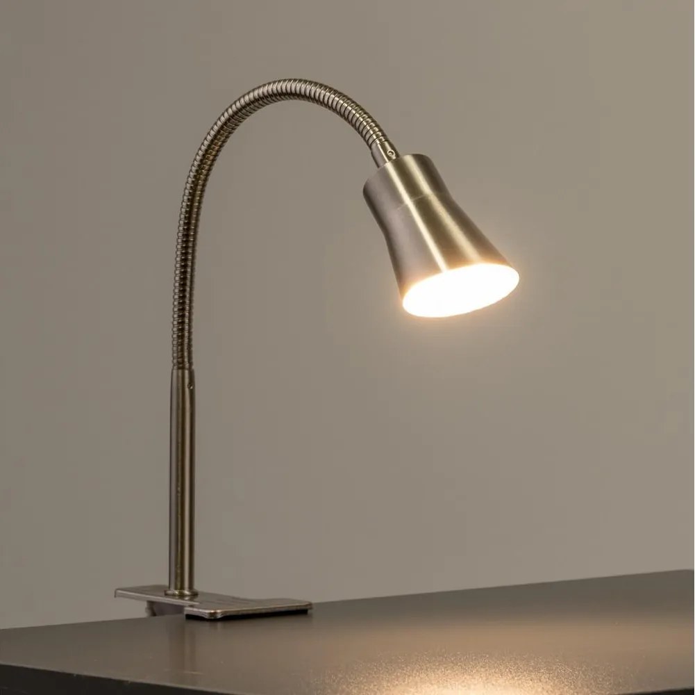 LED лампа с щипка LED/3,2W/230V матов хром