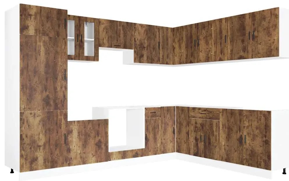 3314996 vidaXL Комплект кухненски шкафове от 14 части Porto, инженерно дърво