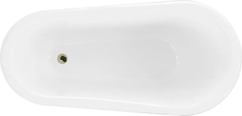 Mexen Retro самостоятелна вана 150 x 73 см, бяла, златни крака - 53251507300-50
