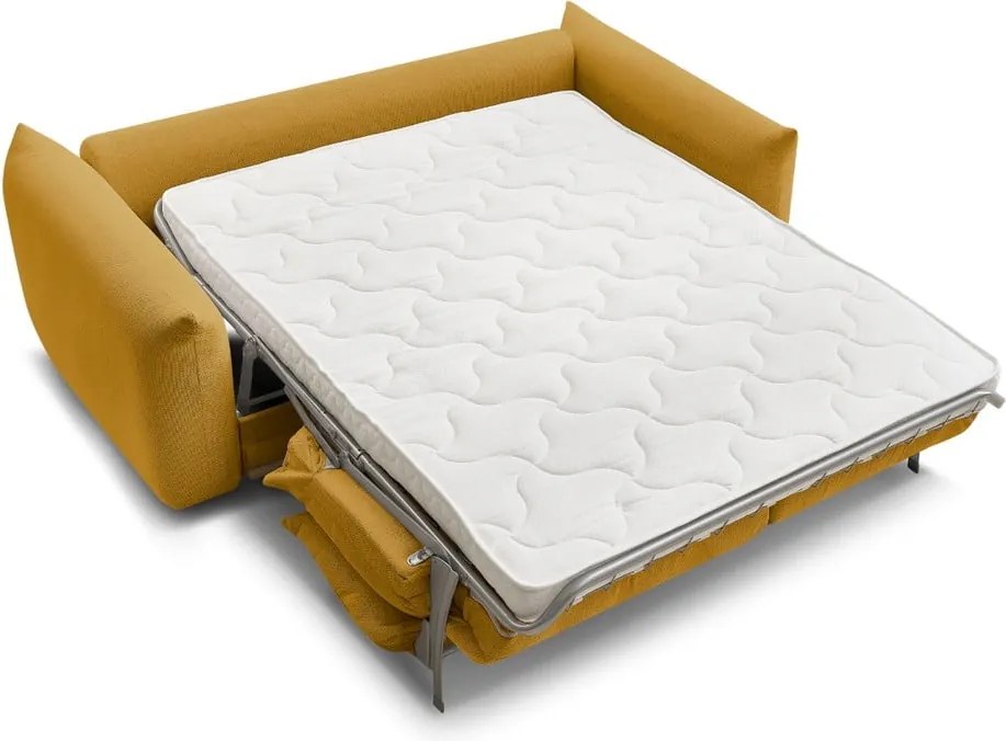 Жълт сгъваем диван 214 cm Ernest – Bobochic Paris