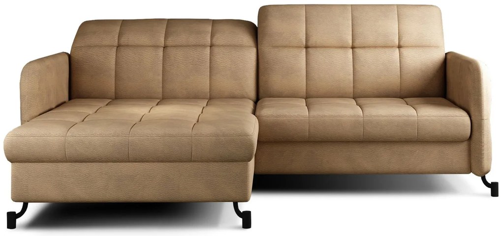 Ъглов диван Lorette-Brown Light-Left