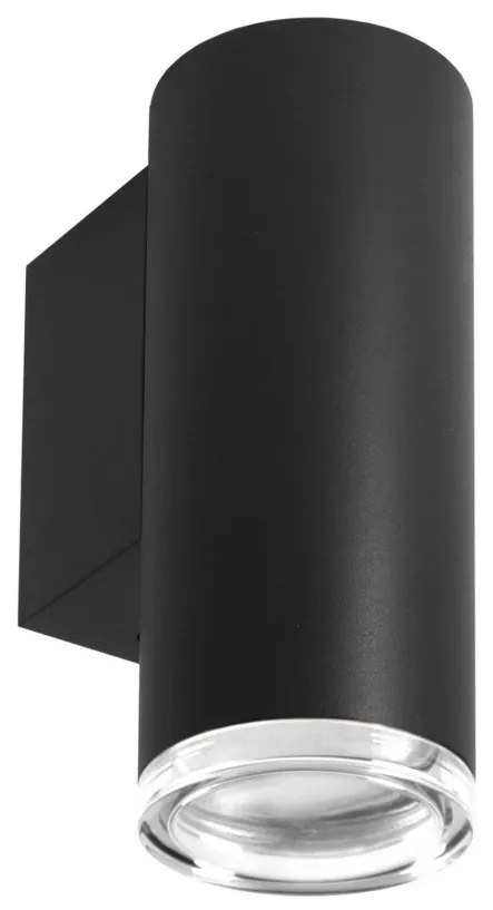 LED RGBW димируемо стеннo осветително тяло за баня TURYN 1xGU10/6,5W/230V IP44 черно