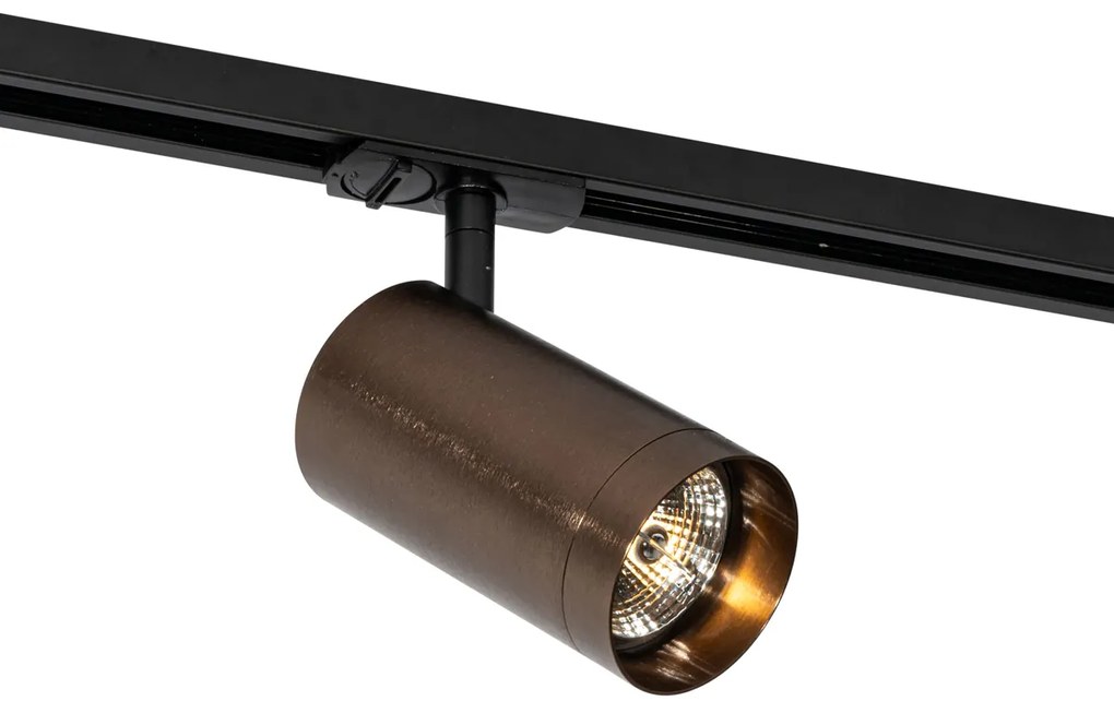 Модерна релсова осветителна система с 5 прожектора тъмен бронз 1-фазна GU10 70mm - Iconic Jeana Luxe