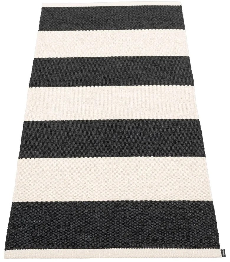 Черно-бяла пътека за открито и закрито 70x150 cm Bob Black Vanilla – Pappelina