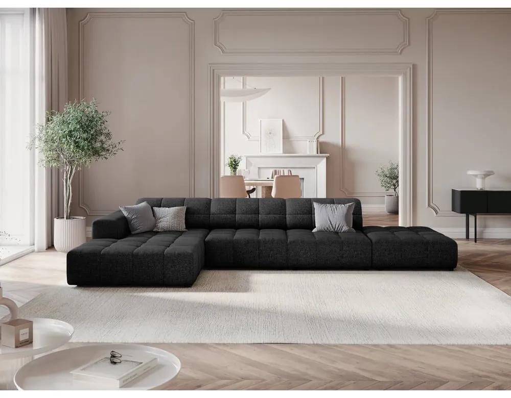 Антрацитен ъглов диван (ляв ъгъл) Chicago - Cosmopolitan Design