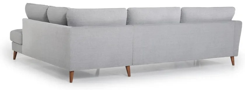 Светлосив ъглов диван (десен ъгъл) Oslo - Scandic