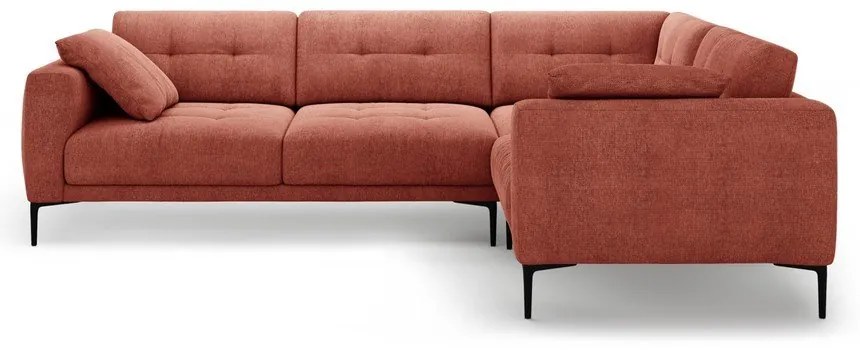Ъглов диван в тухлен цвят (десен ъгъл/L форма) Bemy – Micadoni