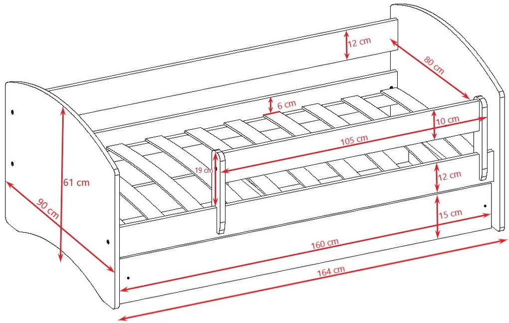 Детско легло Babydreams Cartoon-Mple-160 x 80-Formula