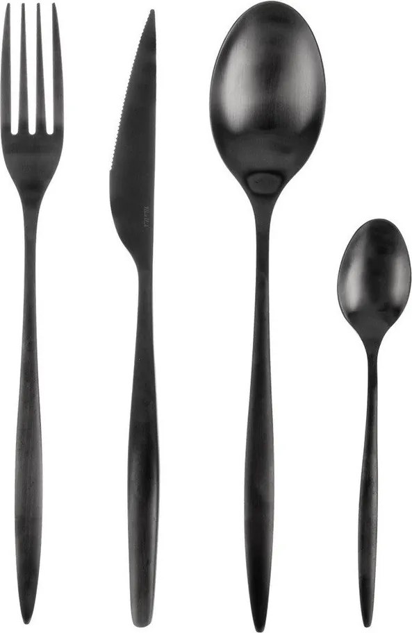 Черен прибори за хранене от неръждаема стомана 24 бр. – Orion
