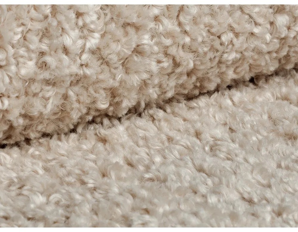 Светлокафява табуретка от букле Dia – Micadoni