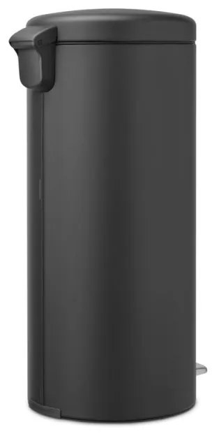 Кош за боклук с педал Brabantia NewIcon 649753, 30 л, Плавно затваряне, Противоплъзгаща основа, Сатенено покритие, Тъмносив