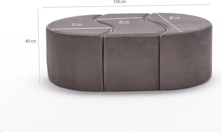 Сива табуретка Alya - Artie