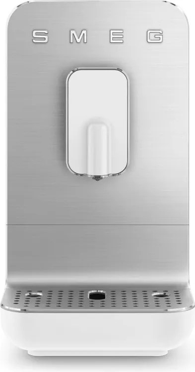 Еспресо машина SMEG Collezione BCC11WHMEU, 1350 W, 19 bar, 1.4 л, 8 функции, Вградена мелачка, Бял