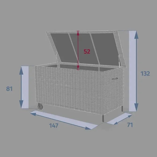 Градинска ракла Hesperide Bayana Savana, Изкуствен ратан - S