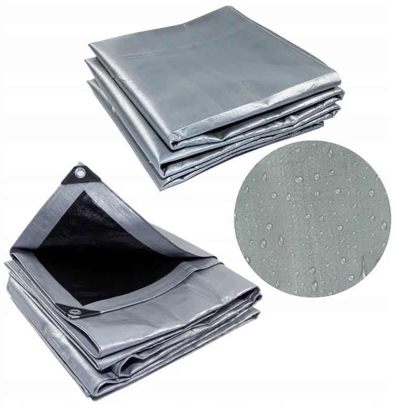 Сребриста водоустойчива мушама 3m x 5m