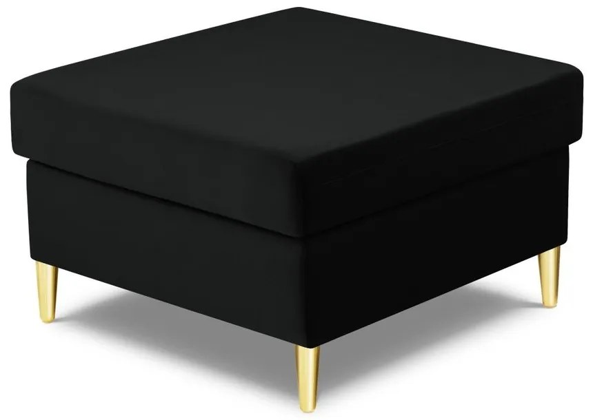 Черна кадифена табуретка Kyoto – Cosmopolitan Design