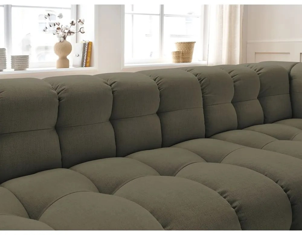 Зелен ъглов диван (десен ъгъл) Cloud – Bobochic Paris