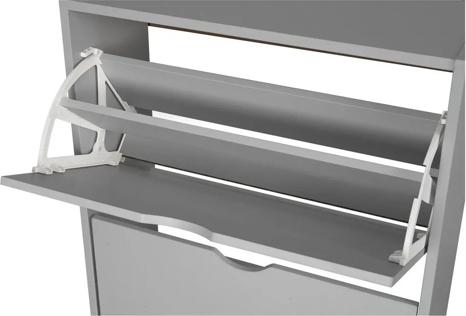 Сива накланяща се стойка за обувки 60x118x24 cm Stelo – Bonami Essentials