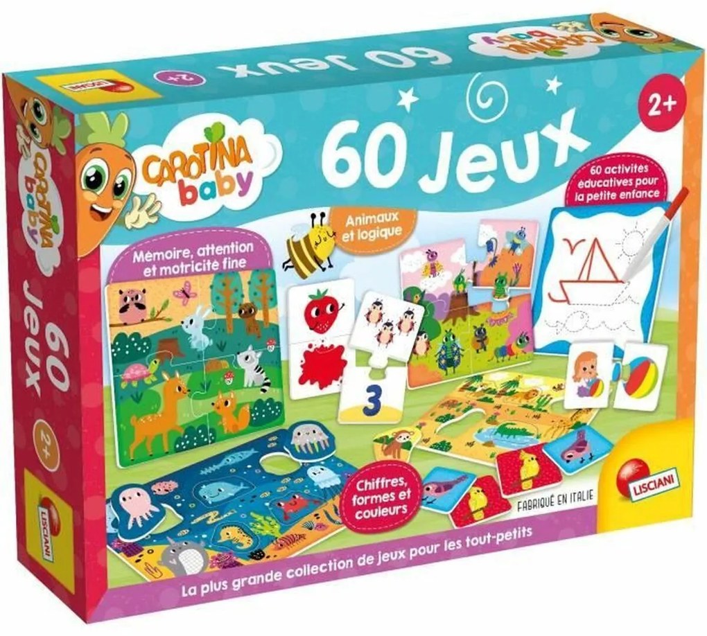 Образователна Игра Lisciani Giochi Carotina Baby 60 Jeux (FR)