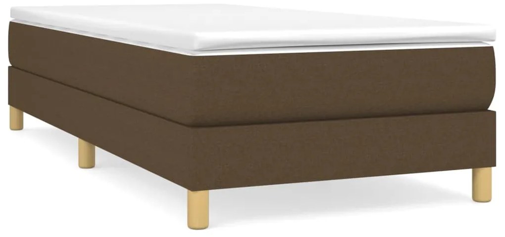 3120585 vidaXL Рамка за легло без матрак, тъмнокафява, 90x200 см, плат