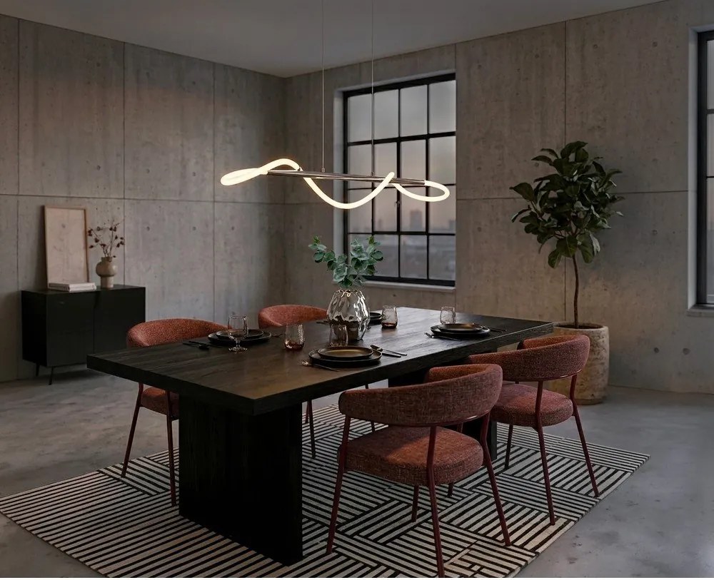 Метално LED затъмняващо се висящо осветително тяло в сребрист цвят Argos – Reality