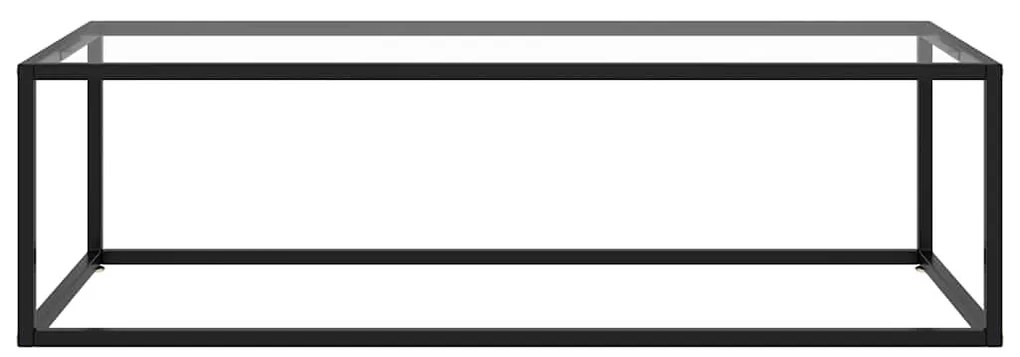 322883 vidaXL Кафе маса, черна, със закалено стъкло, 120x60x35 см