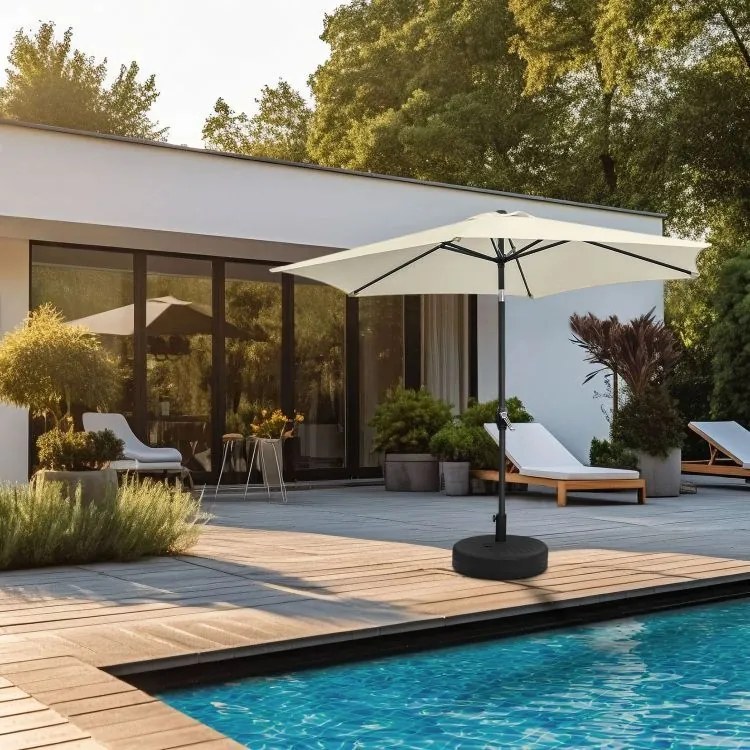 Сгъваем чадър с наклон - 210 см Сив