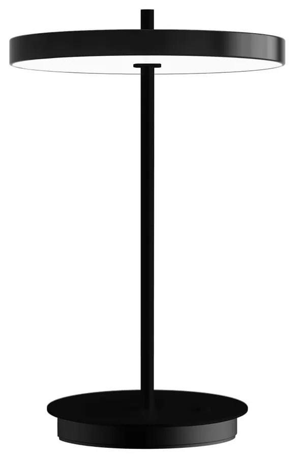 Черна метална LED настолна лампа с метален абажур (височина 31 cm) Asteria Move – UMAGE