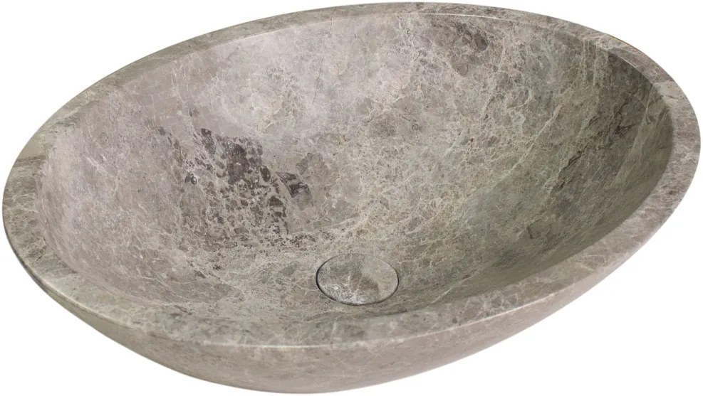 Мраморен умивалник Mica Fossil-Сив