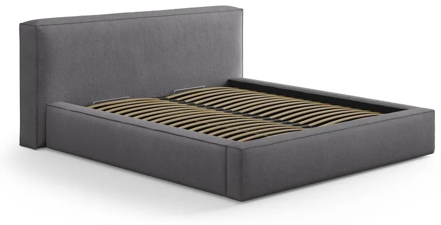 Тъмносива тапицирана табла за легло 229x100 cm Olivia – Micadoni