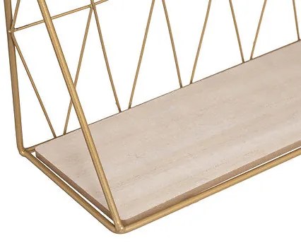 Рафт за стена atmosphera Anna, Метал, 48 cm - Златист