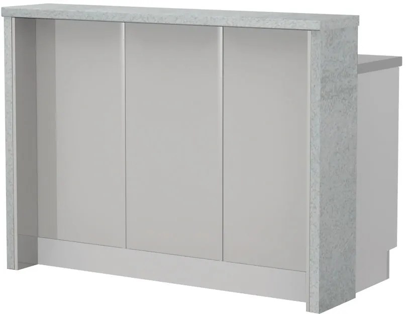 Островна кухненска пейка Modena-Length: 150 cm.-Gray light-Chromix Silver