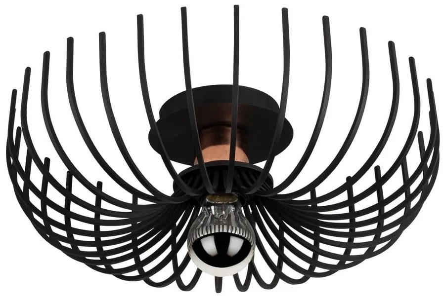 Черно осветително тяло за таван с метален абажур ø 36 cm Aspendos – Opviq lights